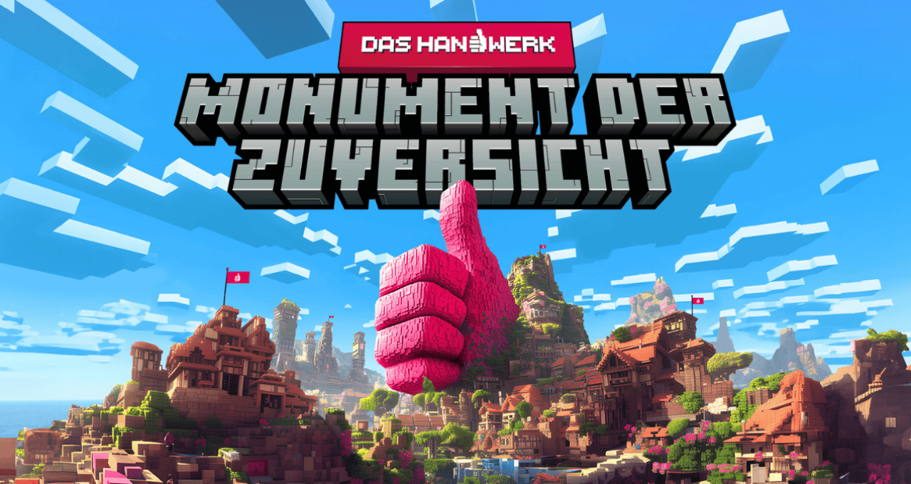 Carl Nann baut für Das Handwerk ein Monument in Minecraft