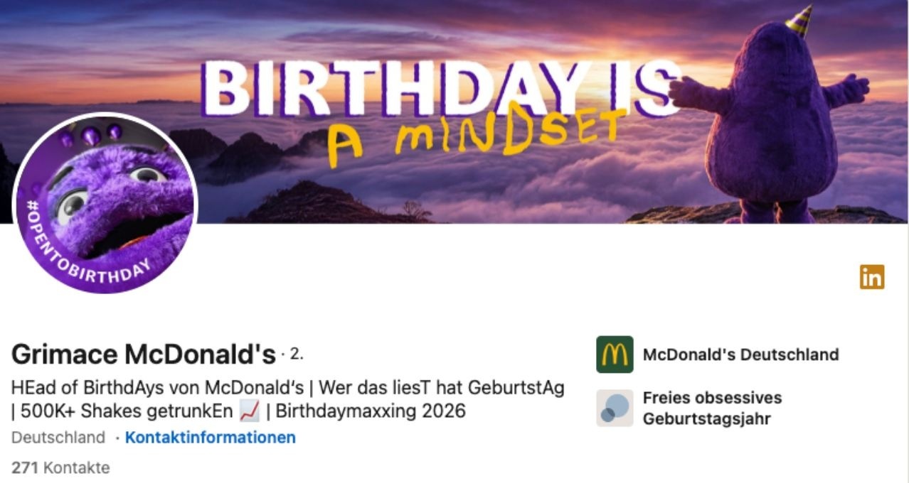 McDonald's ernennt Grimace zum „Head of Birthdays“ und launcht lila Kampagne — image 1